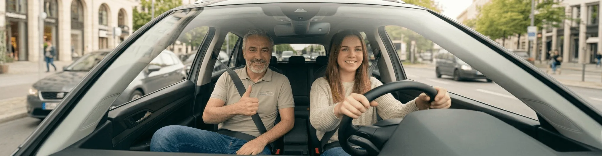 Deine Fahrschule für eine entspannte Ausbildung. Mit modernen Fahrzeugen, Fahrsimulator und geduldigen Fahrlehrern machen wir deine Fahrstunden zum Erfolg.